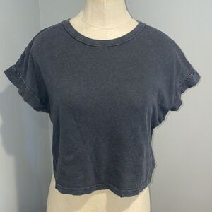 Garage Oversized Crop Cotton Short Sleeve Shirt Size XS